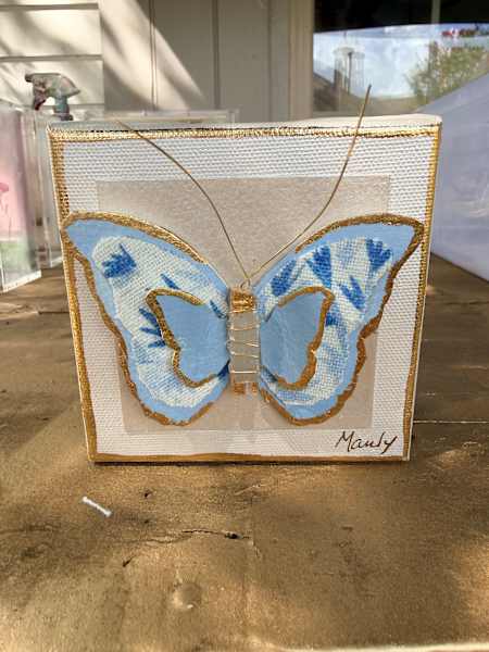 Dana Manly Art Watercolor Butterfly 4x4 - Little Miss Muffin Children & Home