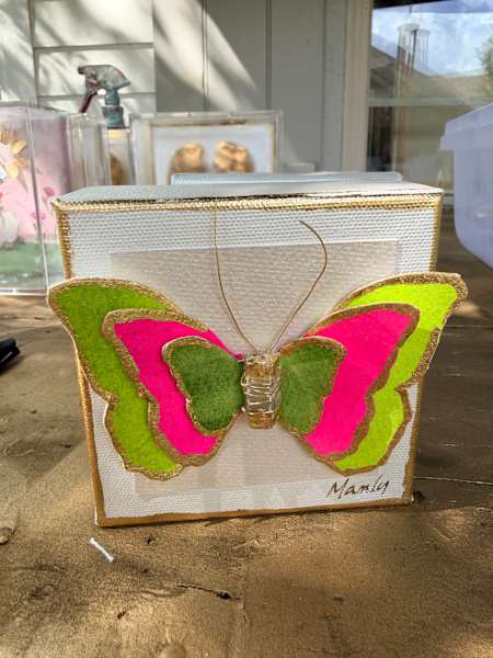 Dana Manly Art Watercolor Butterfly 4x4 - Little Miss Muffin Children & Home