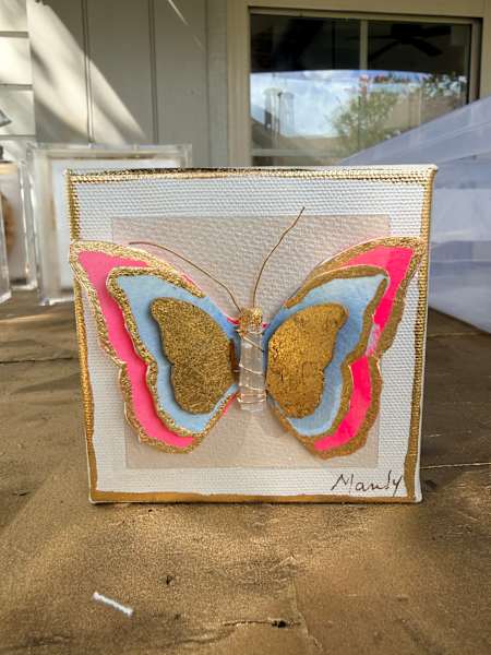 Dana Manly Art Watercolor Butterfly 4x4 - Little Miss Muffin Children & Home