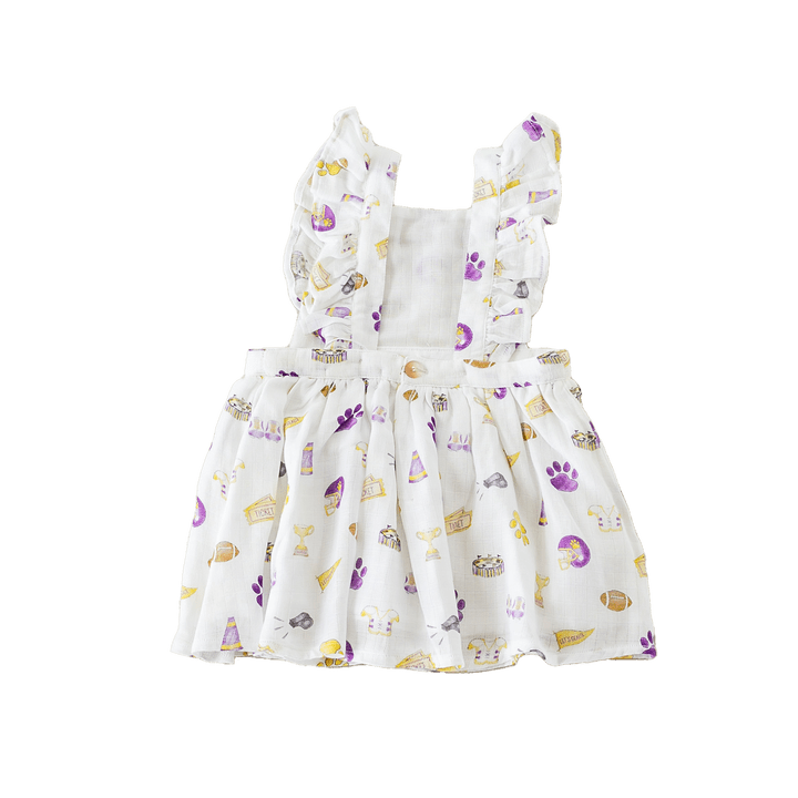 Nola Tawk Nola Tawk Let's Go Tigers Organic Muslin Dress - Little Miss Muffin Children & Home