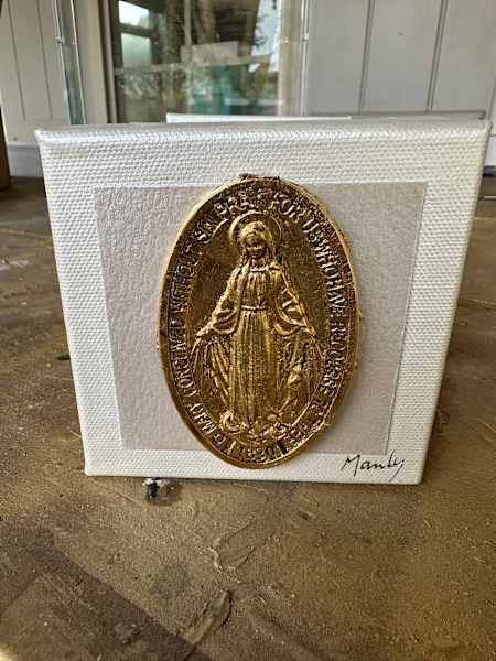 Dana Manly Art Dana Manly Art Immaculate Conception on 4x4 Canvas - Little Miss Muffin Children & Home