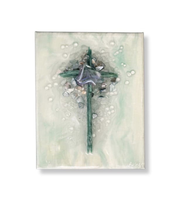 Laurie Kelly Art Studio Cross Art 8x10 - Little Miss Muffin Children & Home