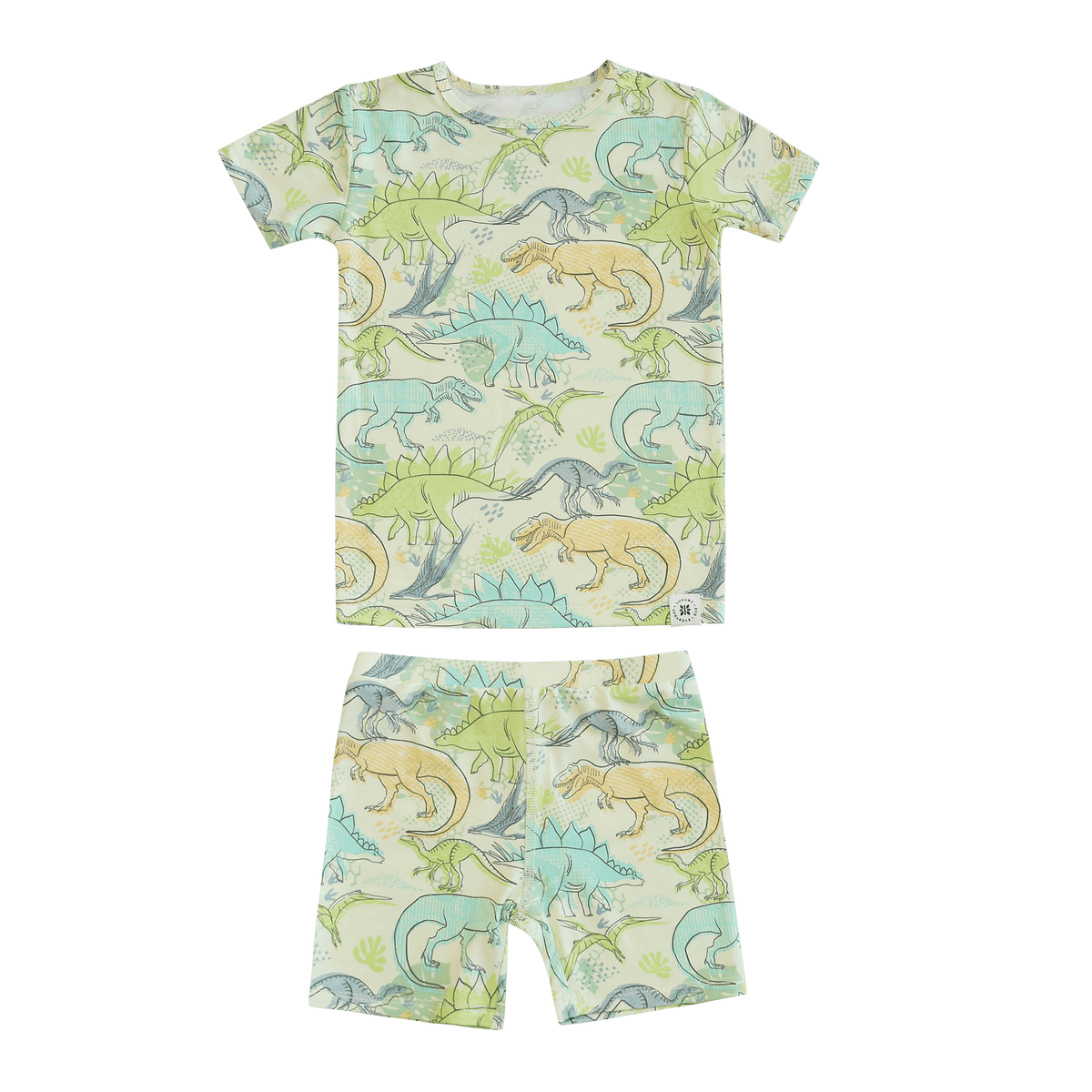 Neon Dino Summer Pajamas