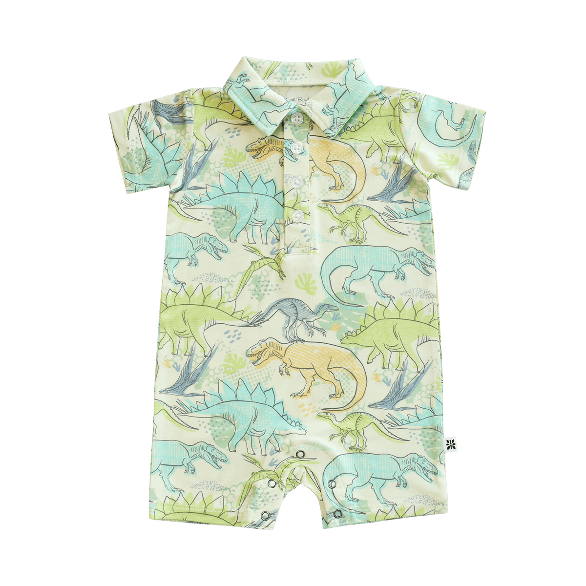 Neon Dino Polo Romper