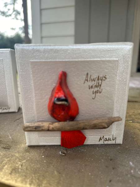 Dana Manly Art Red Bird Assorted Paintings - Little Miss Muffin Children & Home