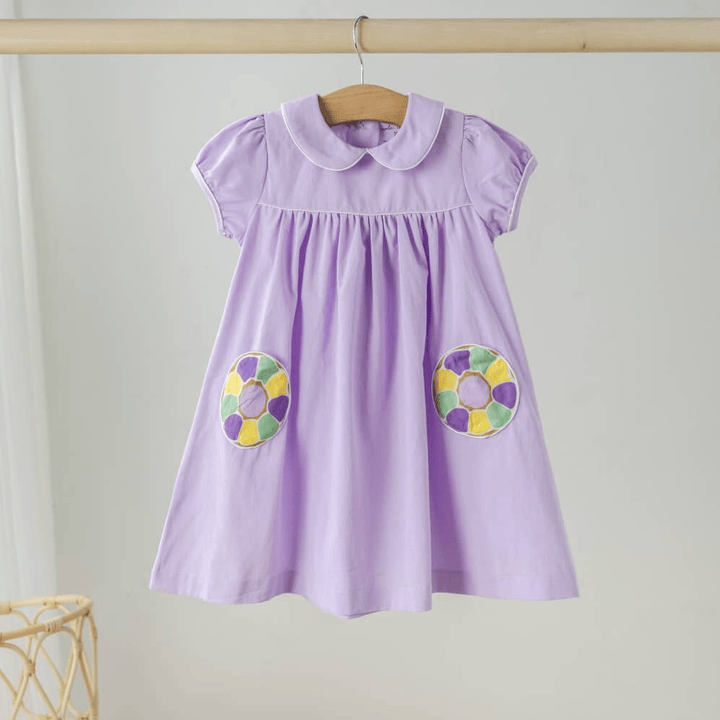 Nola Tawk King Cake Pocket Dress - Little Miss Muffin Children & Home