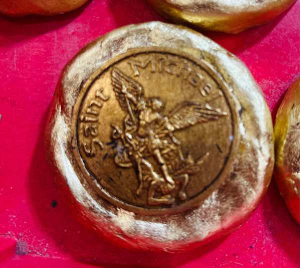 Dana Manly Art Palmatory Medallion Saint Michael - Little Miss Muffin Children & Home