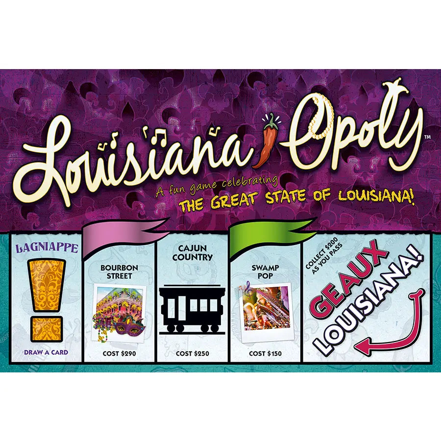 Outset Games and Cobble Hill Puzzles Louisiana Opoly (state) Board Game, by Late for the Sky - Little Miss Muffin Children & Home