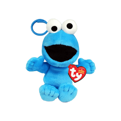 Ty Inc Beanie Baby Floppy Clip Sesame Street Cookie Monster - Little Miss Muffin Children & Home