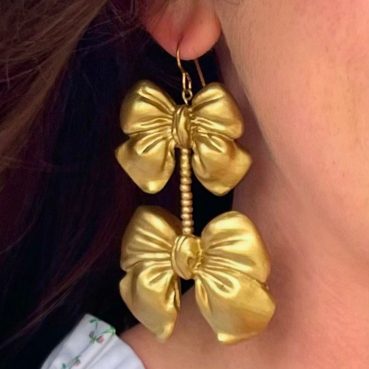 Carol Cassisa Carol Cassisa Two Piece Bow Enchantee Earrings - Little Miss Muffin Children & Home