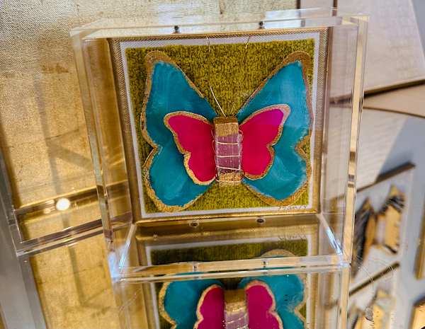 Dana Manly Art Dana Manly Art Bright Butterfly in Shadowbox 6x6 - Little Miss Muffin Children & Home