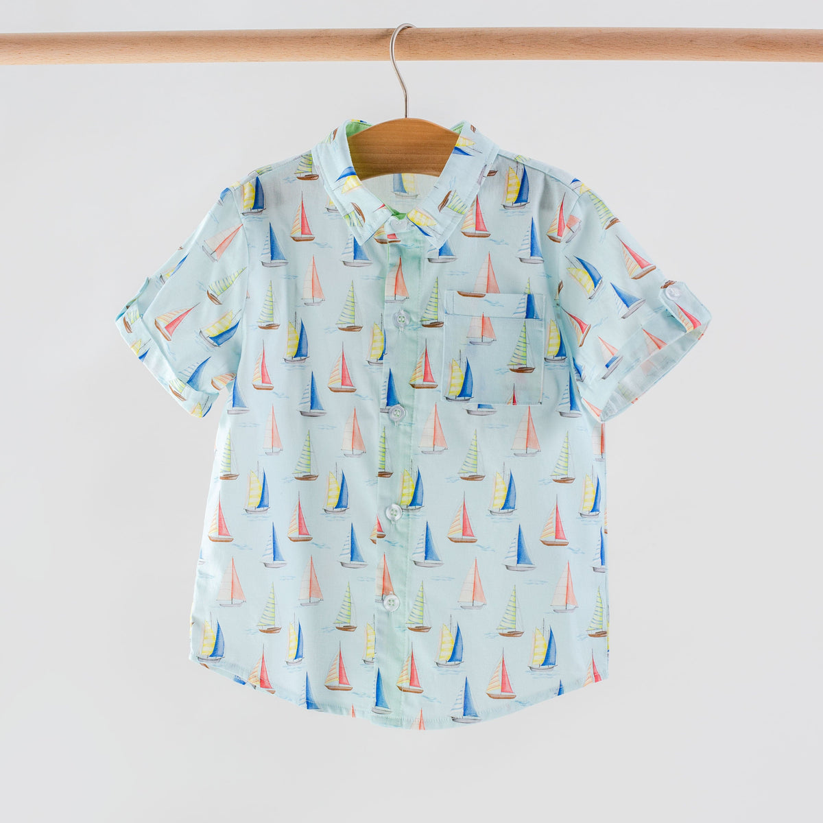 Nola Tawk Sea You Soon Short Sleeve Collared Shirt - Little Miss Muffin Children & Home