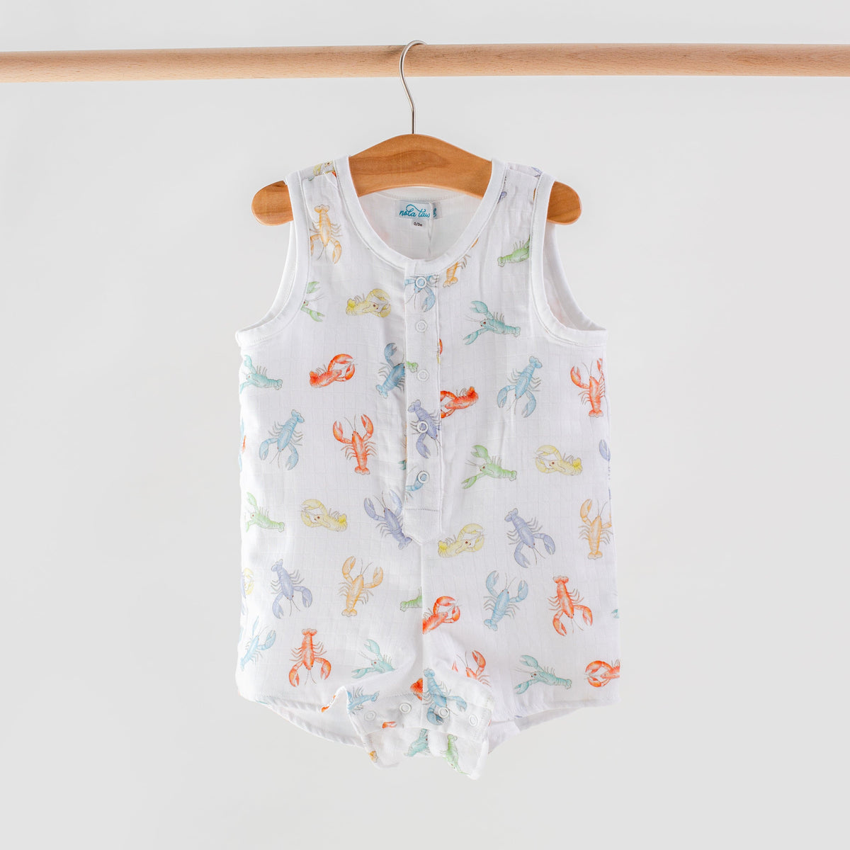 Nola Tawk Colorful Claws Organic Muslin Shortall - Little Miss Muffin Children & Home