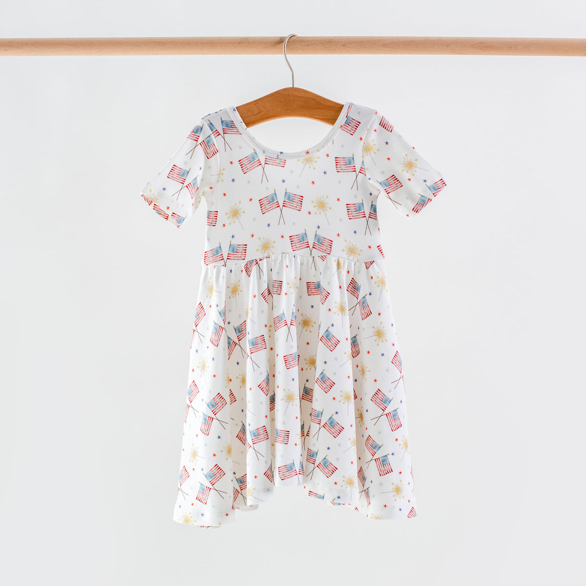 Patriotic Parade Organic Cotton Dress for Kids