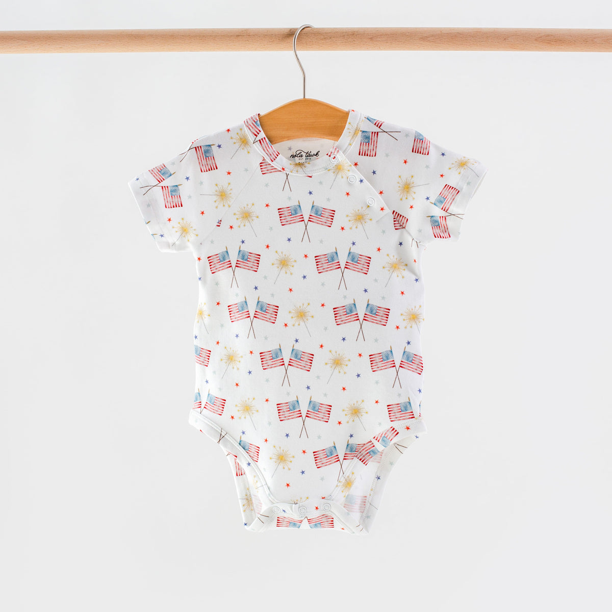 Nola Tawk Patriotic Parade Organic Cotton Onesie - Little Miss Muffin Children & Home