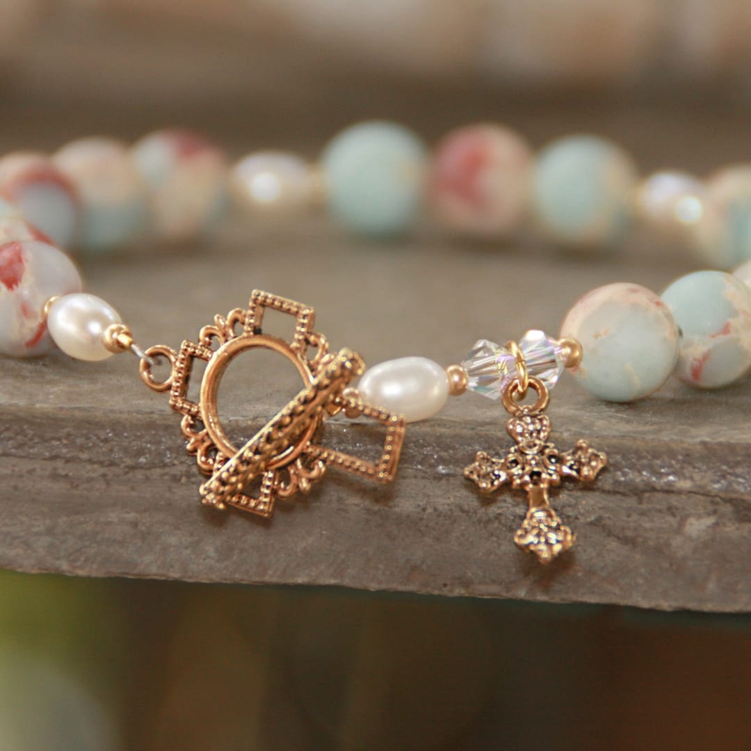 Inspirational Jewels316 Prayer Changes Things Gemstone Scripture Bracelet - Little Miss Muffin Children & Home