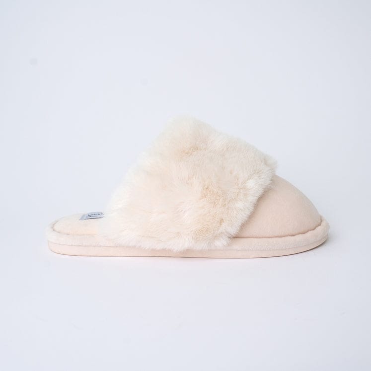 Ivory Furry Slippers