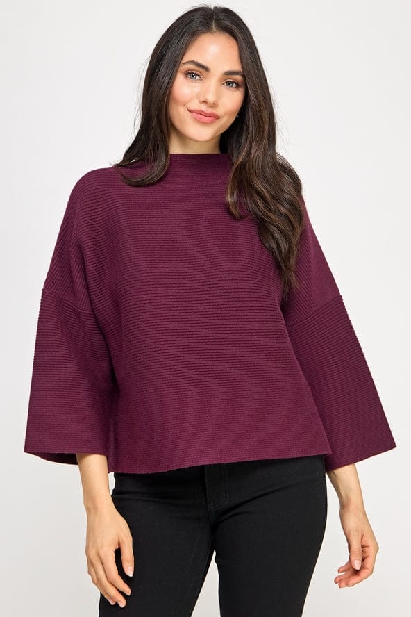 Ellison Not Your Casual Top - Merlot - Little Miss Muffin Children & Home