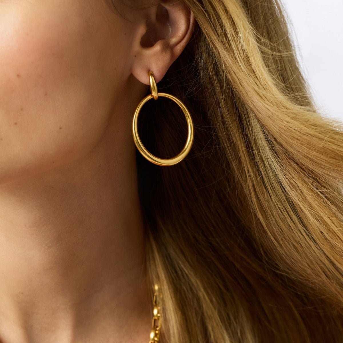 Julie Vos Gold Laguna Doorknocker Earring - Little Miss Muffin Children & Home