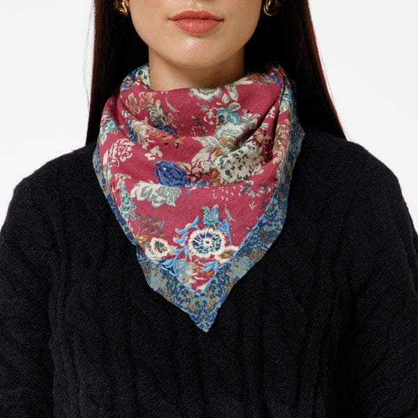 Shivani Mahroon Retro Bloom Scarf - Little Miss Muffin Children & Home