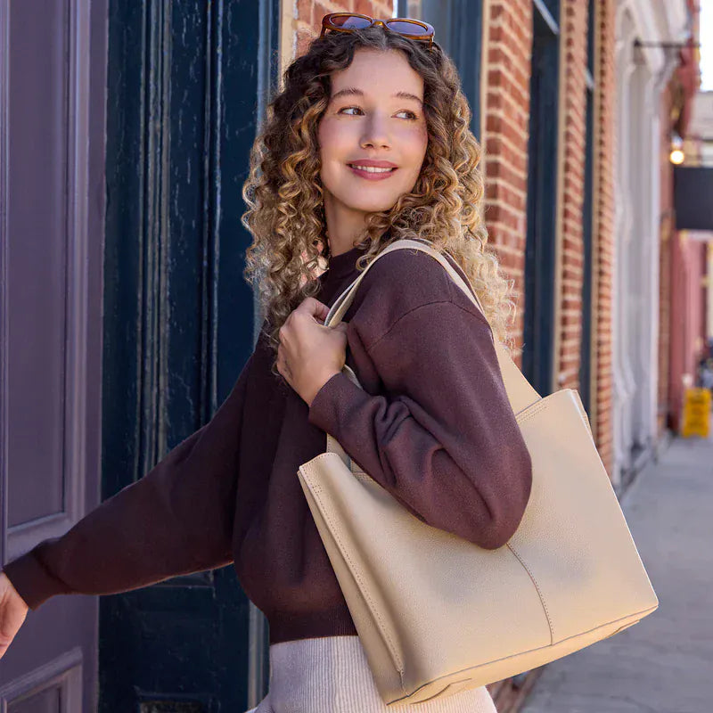 Hobo HOBO Vida Almond/Coconut Leather Tote - Little Miss Muffin Children & Home