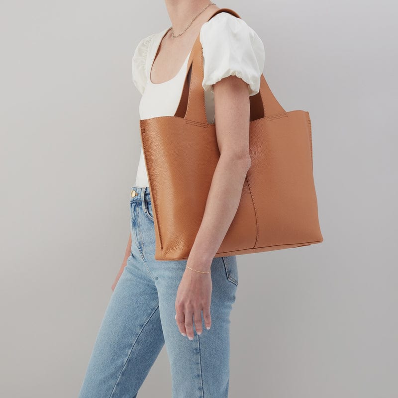 Hobo Vida Large Tote in Micro Pebbled Leather - Biscuit - Little Miss Muffin Children & Home