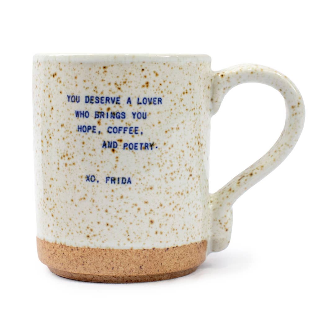 Sugarboo XO Mug You Deserve A Lover Frida Kahlo Quote Mug