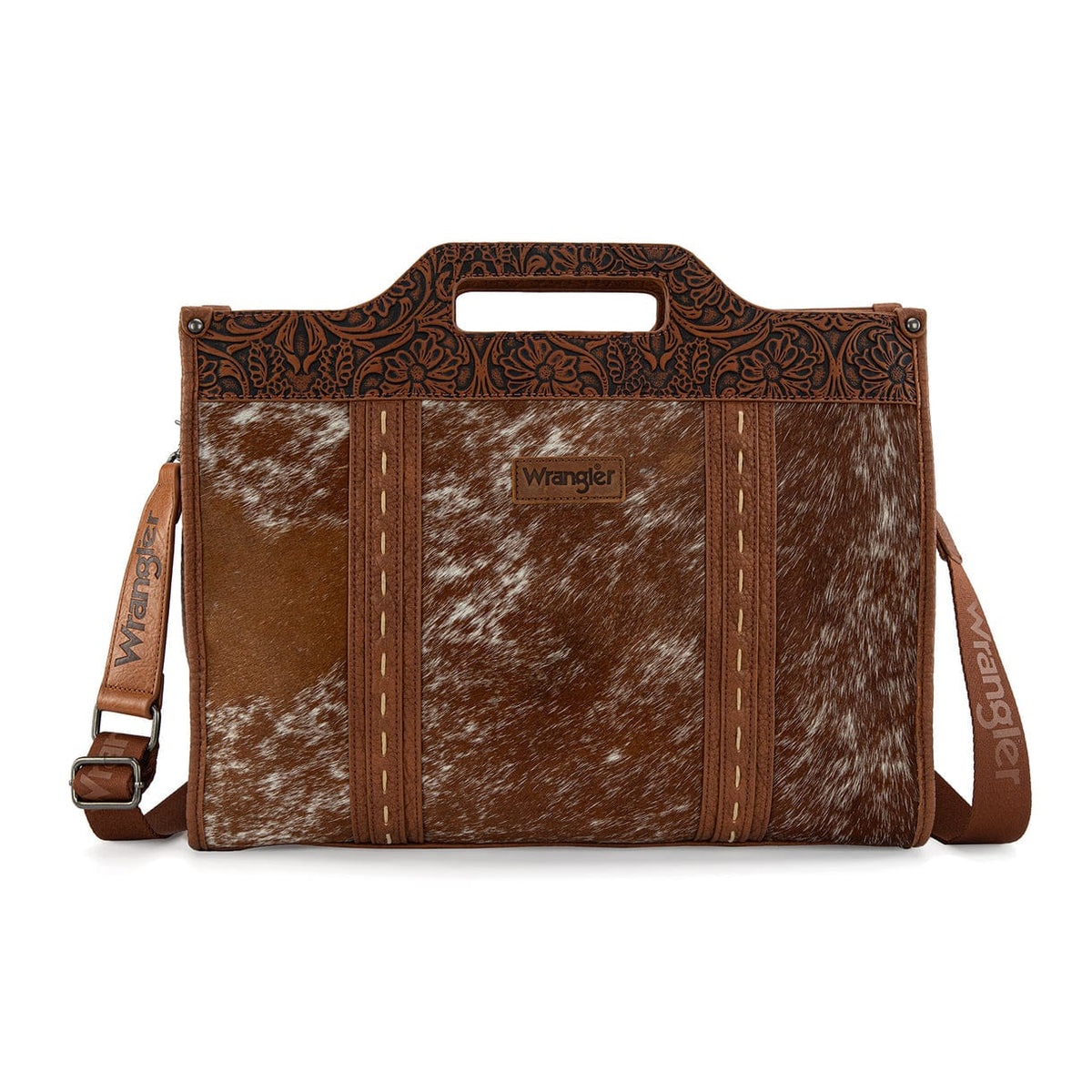 Montana West Brown Wrangler Genuine Cowhide Large Tote/Crossbody - Little Miss Muffin Children & Home