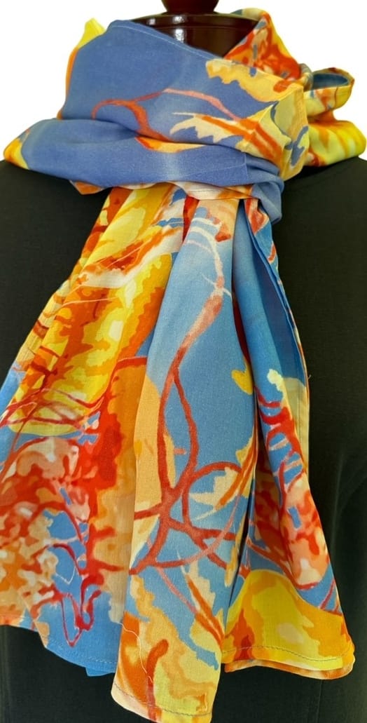 Nina J Ocean Love Series - Magical Jellies Cotton Scarf - Little Miss Muffin Children & Home