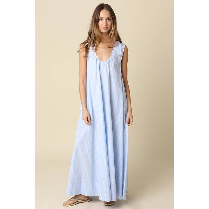Mara Sleeveless Stripe Maxi Dress