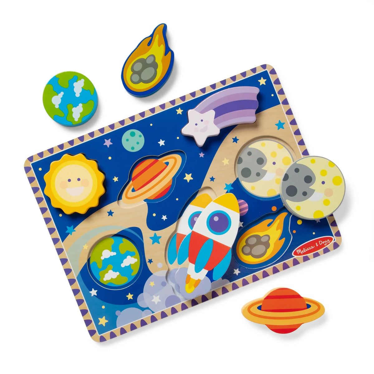 Melissa & Doug Space Chunky Puzzle - Little Miss Muffin Children & Home
