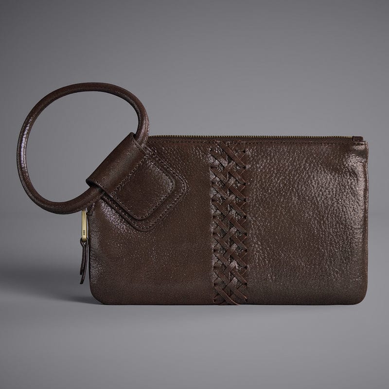 Hobo Hobo Sable Wristlet In Metallic Leather in Coffee Galaxy - Little Miss Muffin Children & Home