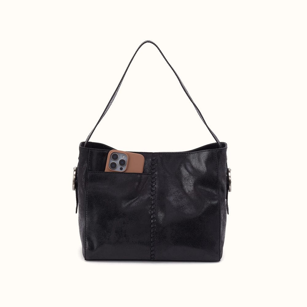 Hobo Render Shoulder Bag Buffed Leather - Black - Little Miss Muffin Children & Home