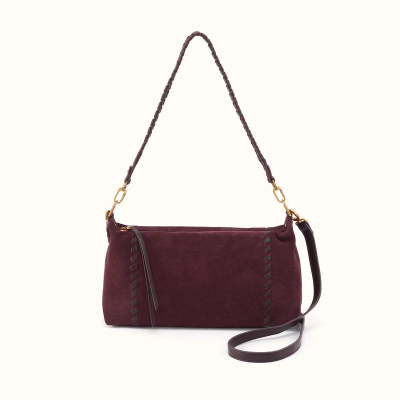Hobo Hobo Darcy Shoulder Bag in Suede Leather - Dark Cherry - Little Miss Muffin Children & Home