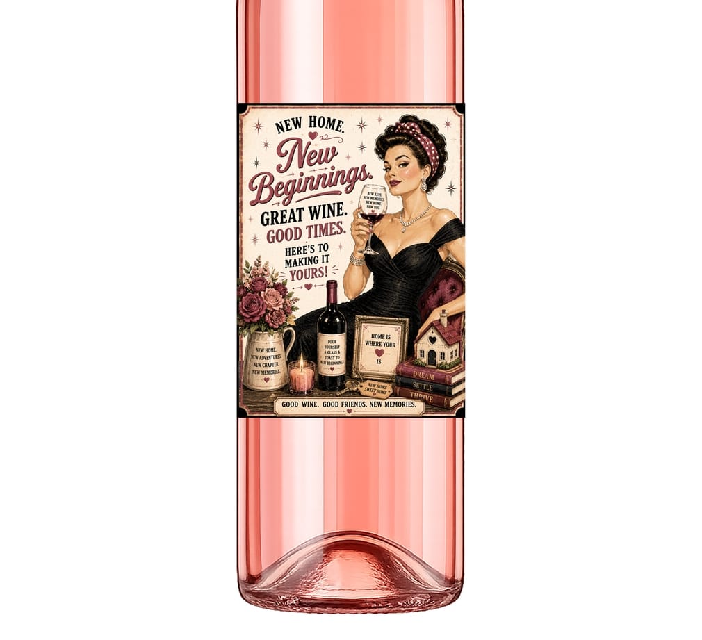 Sassy Talkin Sassy Vine New Home Wine Label - Little Miss Muffin Children & Home