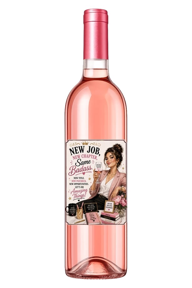 Sassy Talkin Sassy Vine New Job Wine Label - Little Miss Muffin Children & Home