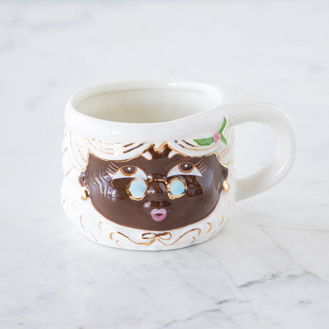 180 Degrees 180 Degrees Brown Mrs. Papa Noel Ceramic Mugs, 4 Styles Available - Little Miss Muffin Children & Home