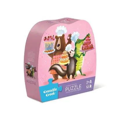 Crocodile Creek Sweet Treats 12-pc Mini Shaped Box Puzzle - Little Miss Muffin Children & Home