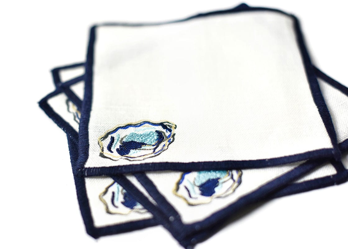 Coton Colors Company Coton Colors Company Oyster Cocktail Napkins Set of 4 - Little Miss Muffin Children & Home