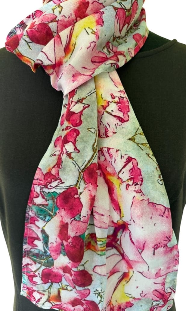 Orchid Love Silk Scarf