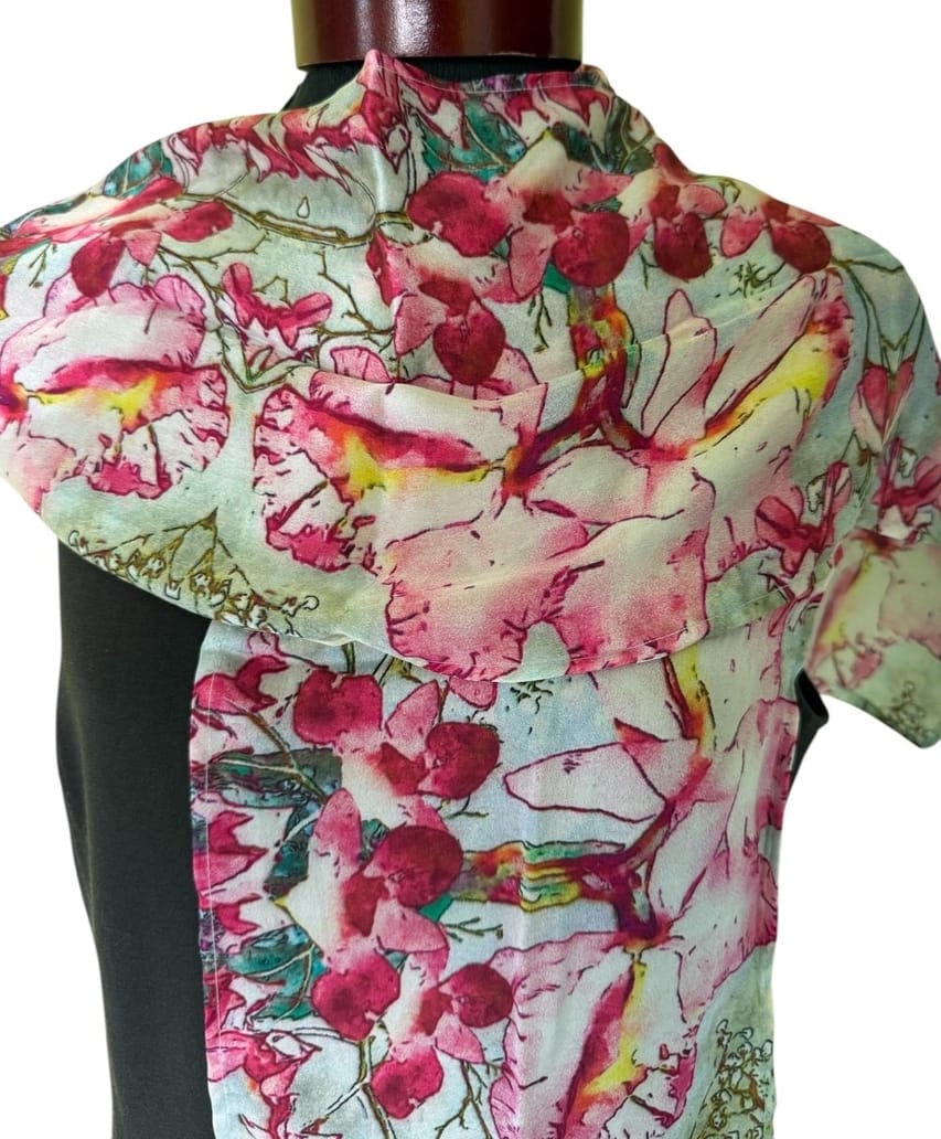 Orchid Love Silk Scarf