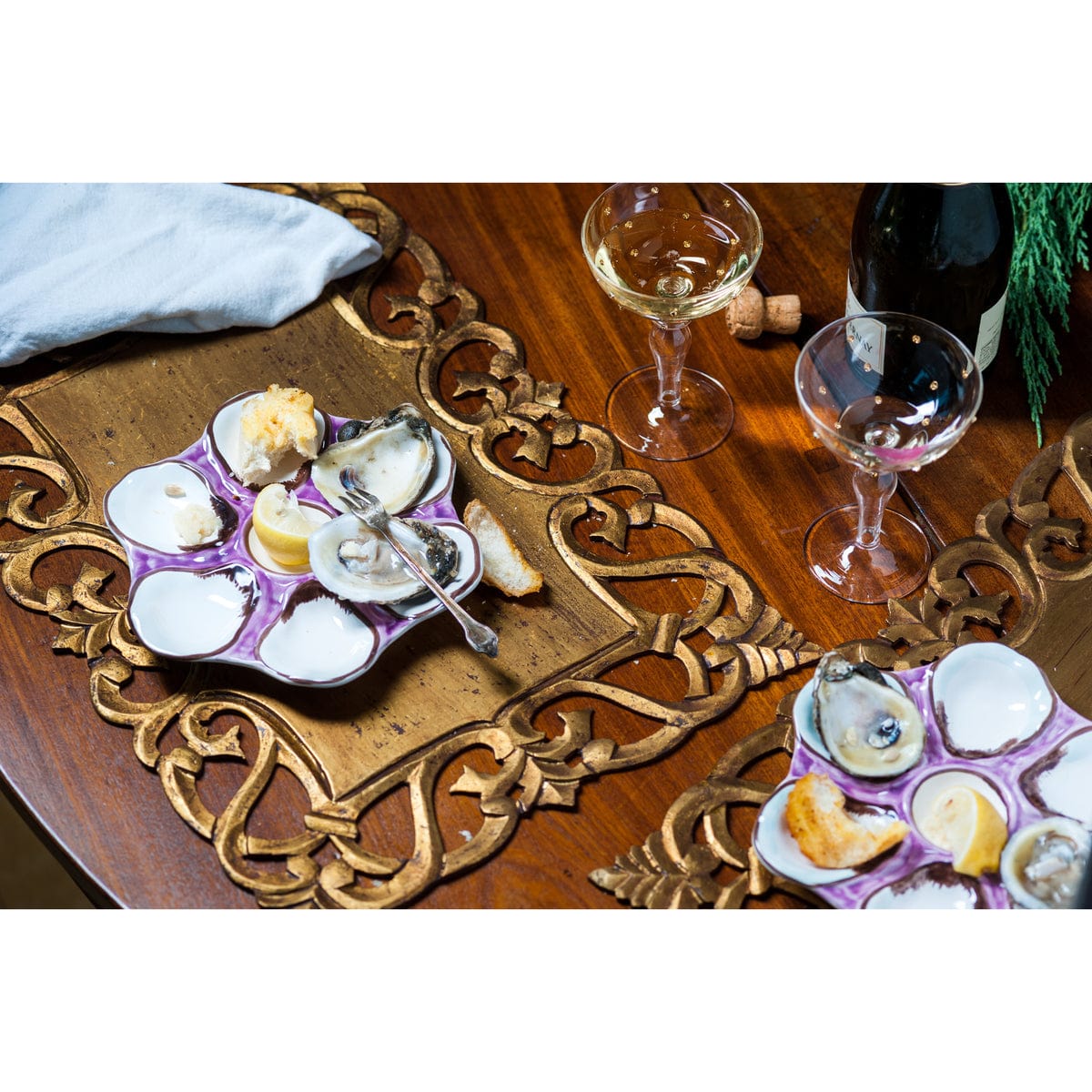 Abigail's Home Decor Oyster Plate, Ceramic Round, Lavender - Little Miss Muffin Children & Home