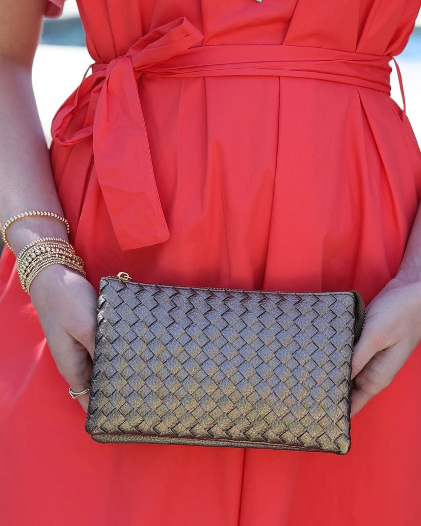 Liz Crossbody Bag Woven Bronzite