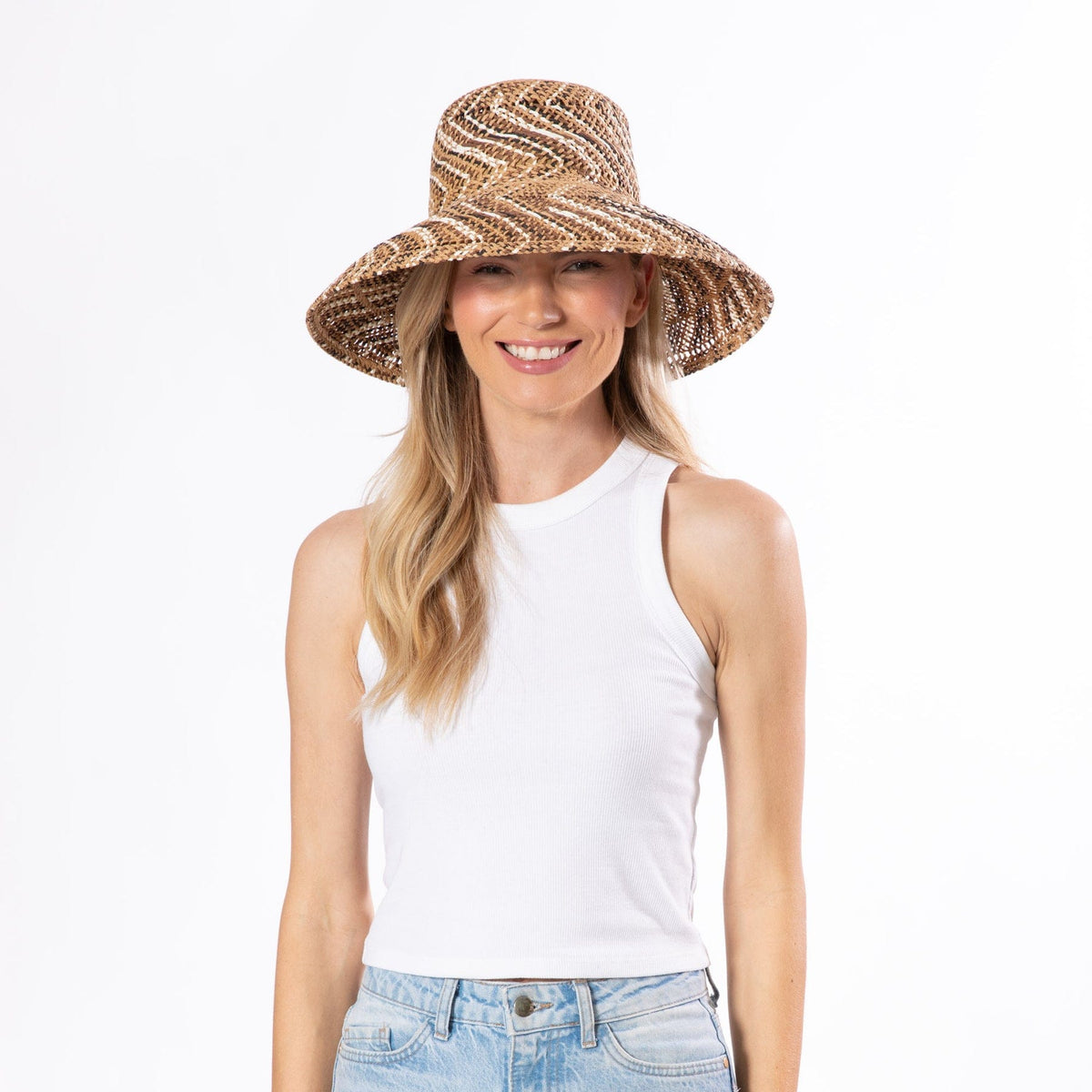 San Diego Hat Company The Briza Open Weave Round Crown Hat - Little Miss Muffin Children & Home
