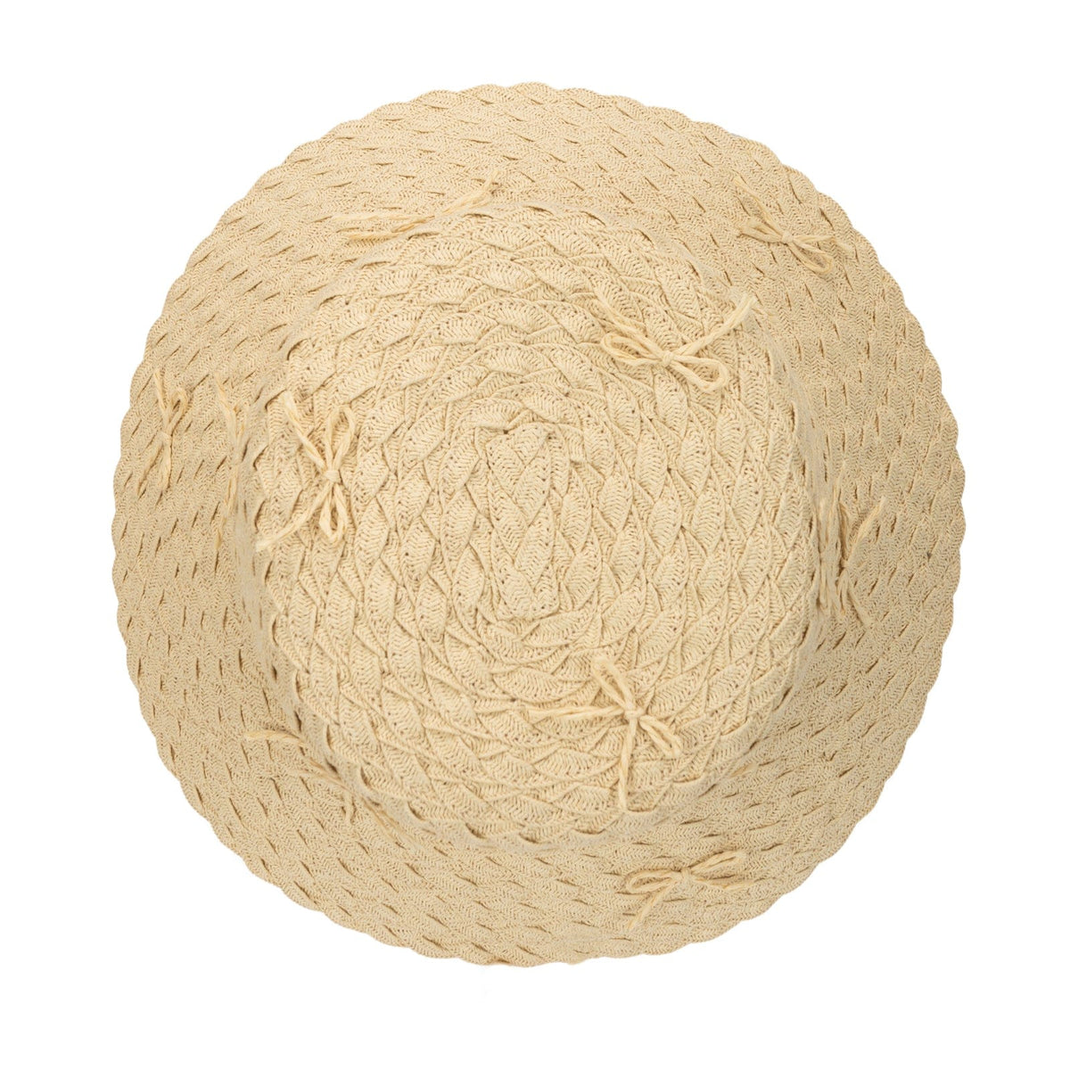 Rosie Wide Braid Bucket Hat with Scattered Self Bows