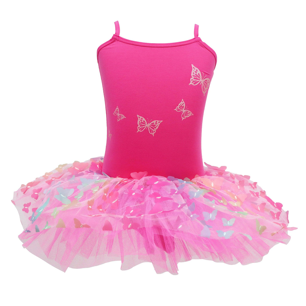 Rainbow Butterfly Tutu in Hot Pink