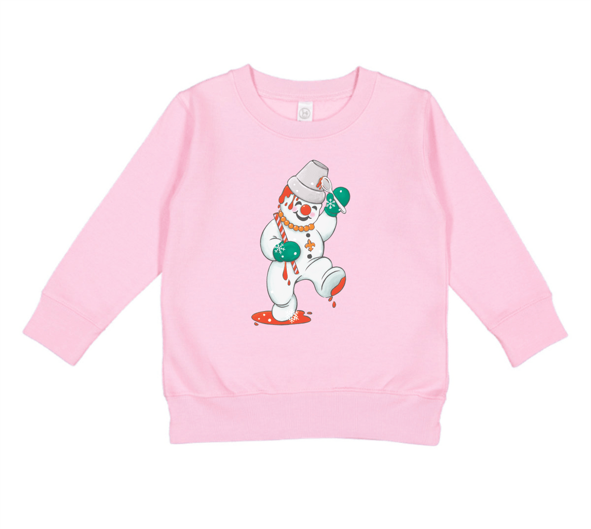 Whereable Art Whereable Art Mr Jingle Snoball Toddler Sweatshirt in Light Pink - Little Miss Muffin Children & Home