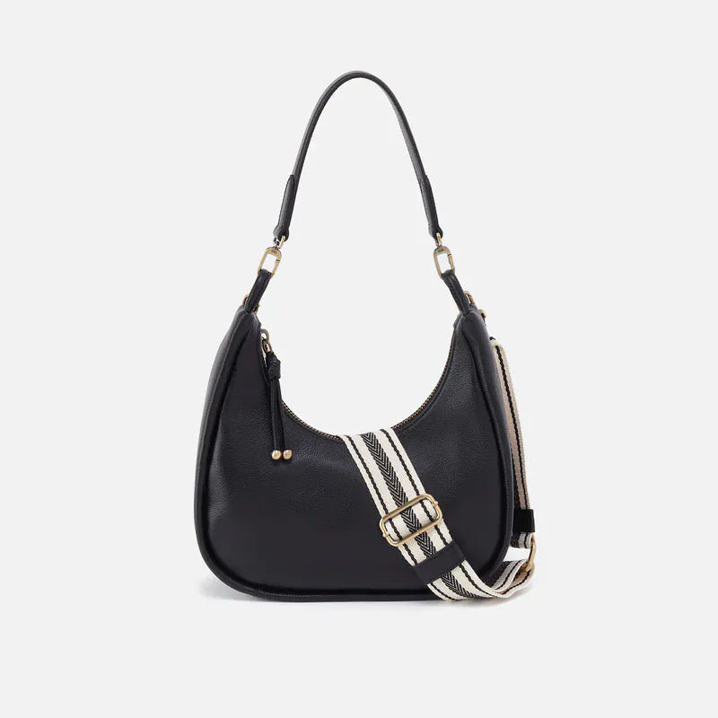 Hobo Cass Small Shoulder in Pebbled Leather Black - Little Miss Muffin Children & Home