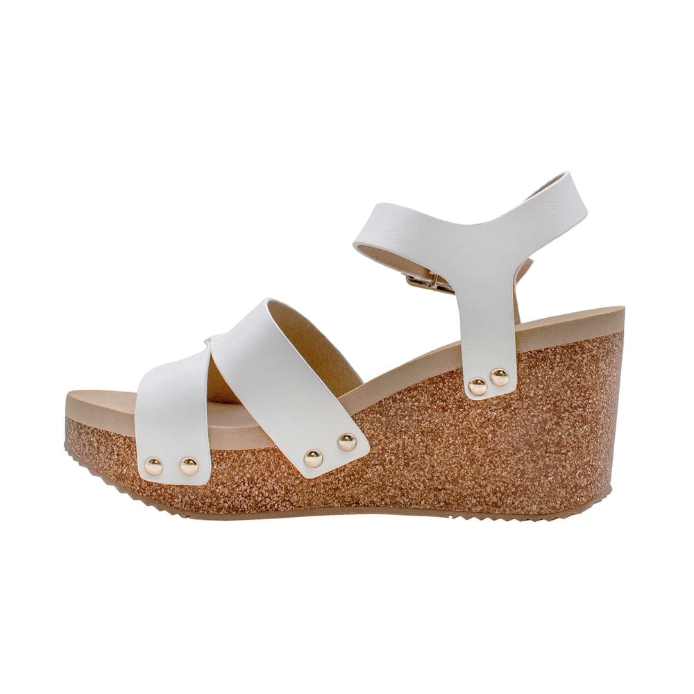 Volatile Volatile Agnes Vegan Leather Strappy Cork Wedge Sandal - Little Miss Muffin Children & Home