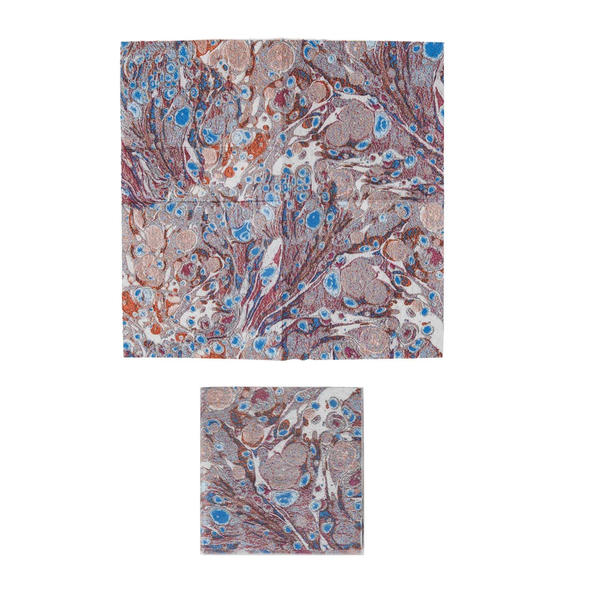 Paper Cocktail Napkins with Marbled Design